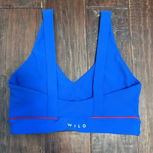 Willow Blue Women's Bralette with Red Accent - Picture 4 of 7